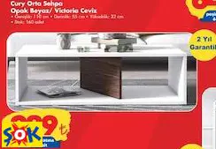 RUUM STORE CURY ORTA SEHPA OPAK BEYAZ/VİCTORİA CEVİZ